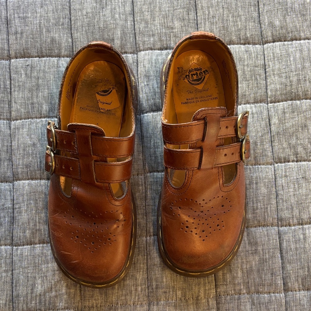 Dr. Martens Brown Leather Flats - Picture 2 of 5